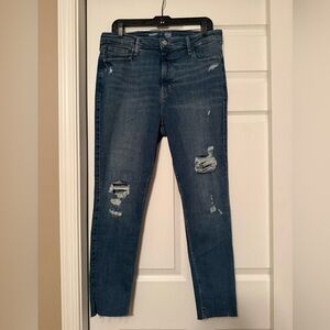 Old Navy Ripped Skinny Jeans - Dark Blue